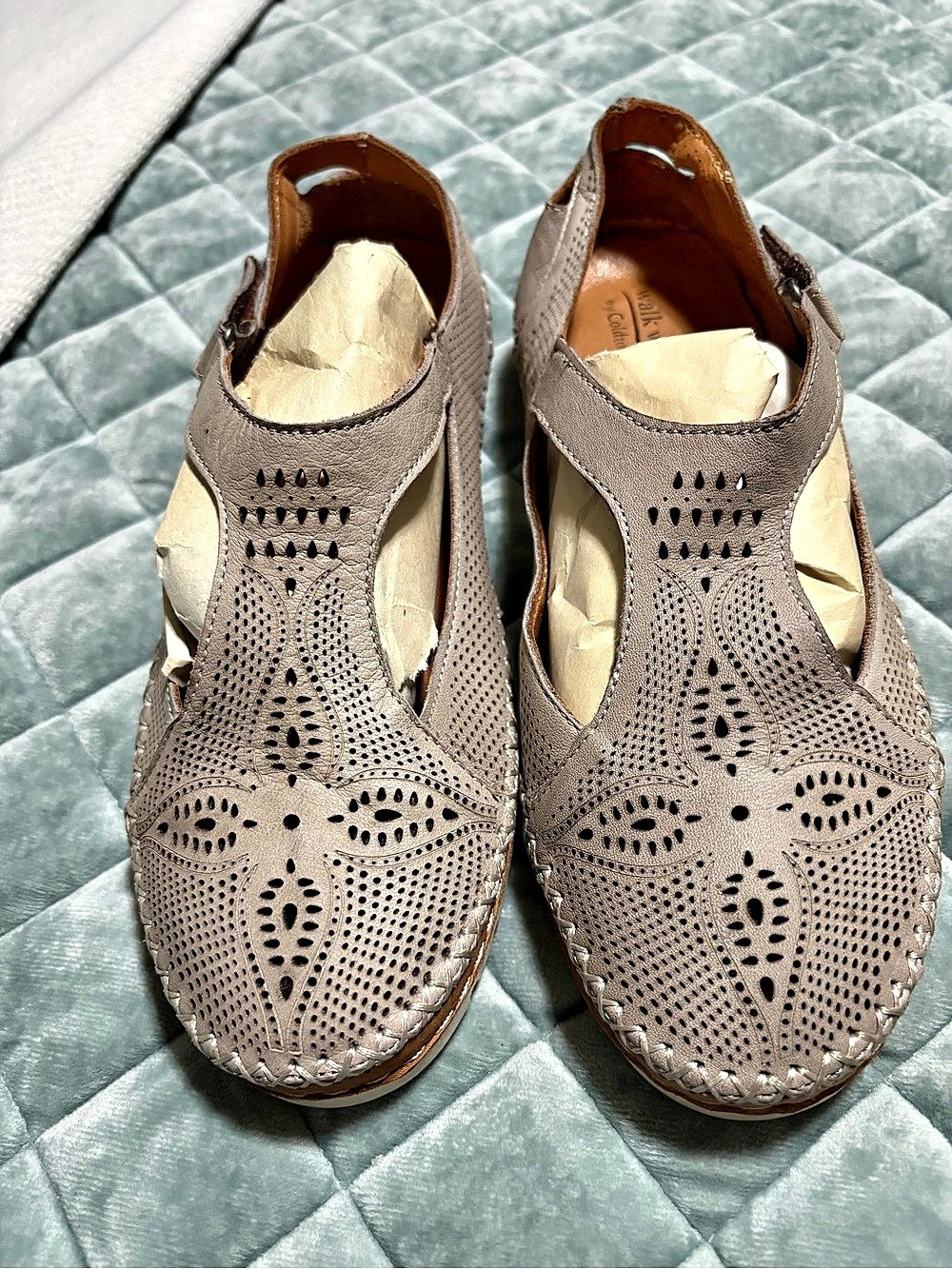 Coldwater Creek Camile Flats by Walk With Me Gray & Brown US 7